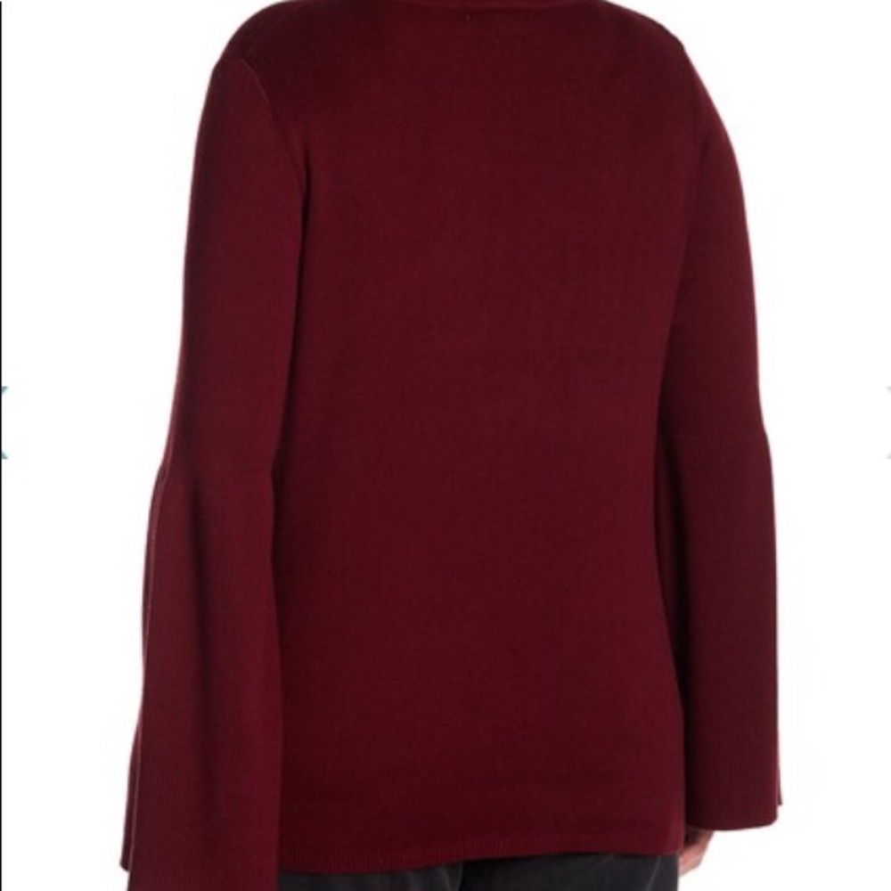 Burgundy Bell Sleeve Sweater 12, 18, 22, 24 - Picture 3 of 7